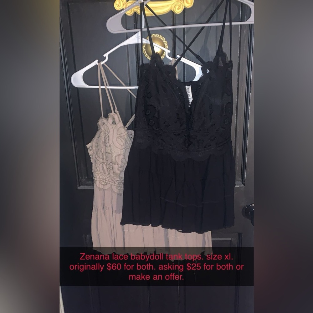 Zenana lace tank tops!